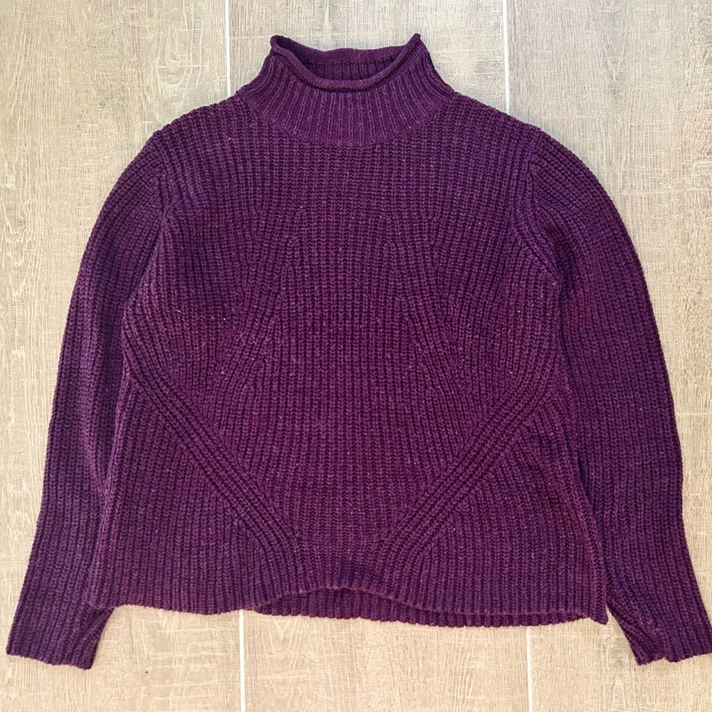 Purple Turtleneck Sweater